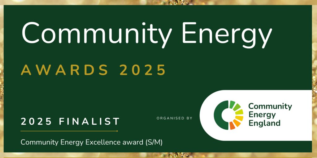 Community Energy Awards 2025 Finalist banner the Community Energy Excellence (Small/Medium) Award.