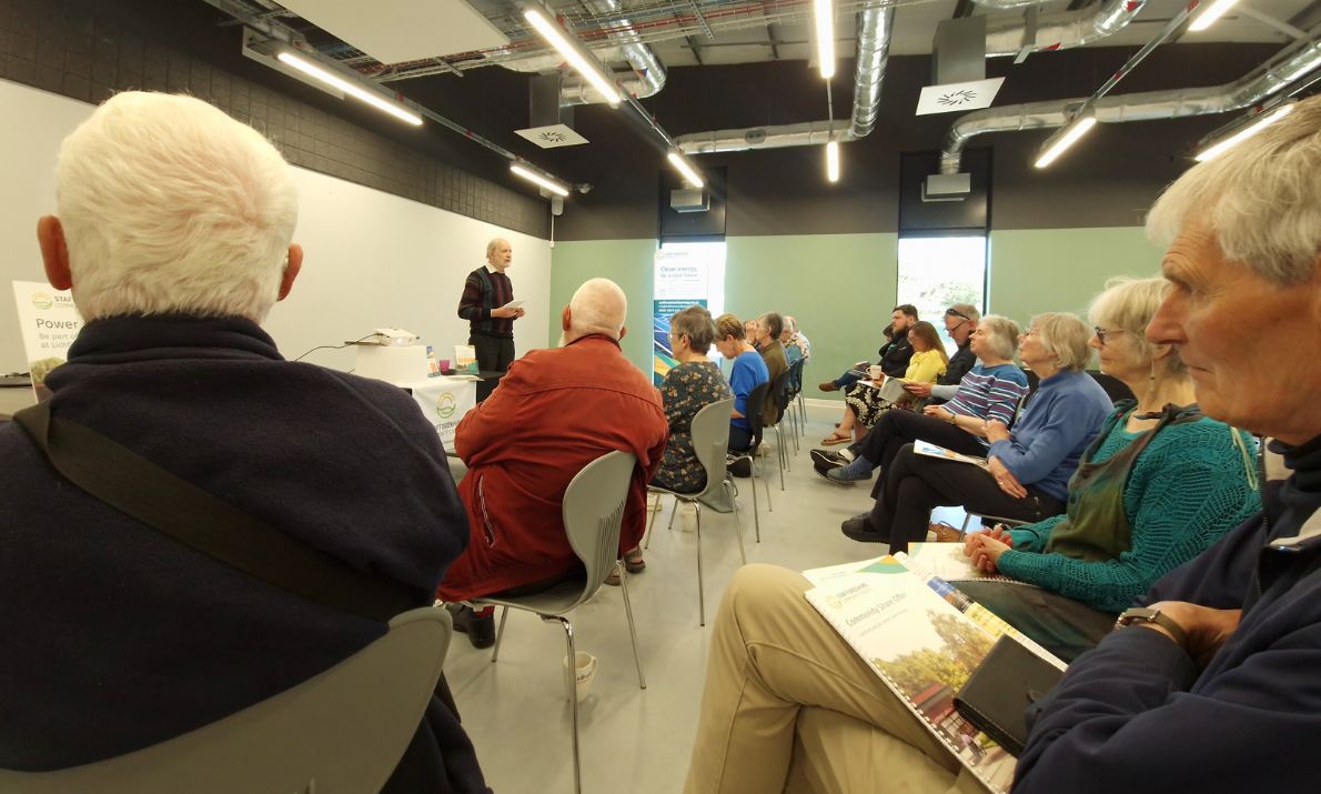 attendees at the Lichfield Leisure Centre Community Share Offer Launch event, held in the Community Room at Lichfield Lesire Centre